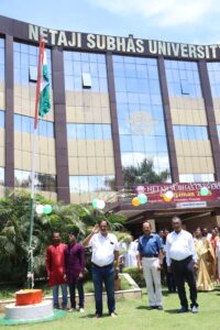 नेताजी सुभाष विश्वविद्यालय ने देशभक्ति के उत्साह के साथ मनाया 79वां स्वतंत्रता दिवस