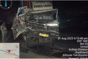 एनएच पर अज्ञात वाहन से टकराया पार्सल वैन। चालक की मौत