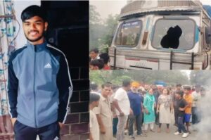 बर्मामाइंस में भीषण सड़क हादसा, युवक की मौत पर बस्तीवासियों ने किया रोड जाम।